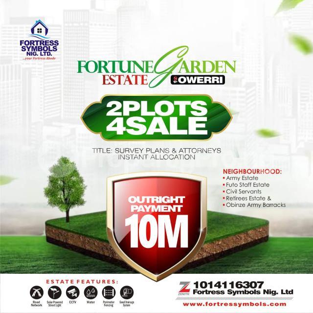Land for sale Off Umuokanne Road, Futo Junction,/fortune Garden Obinze Owerri Imo