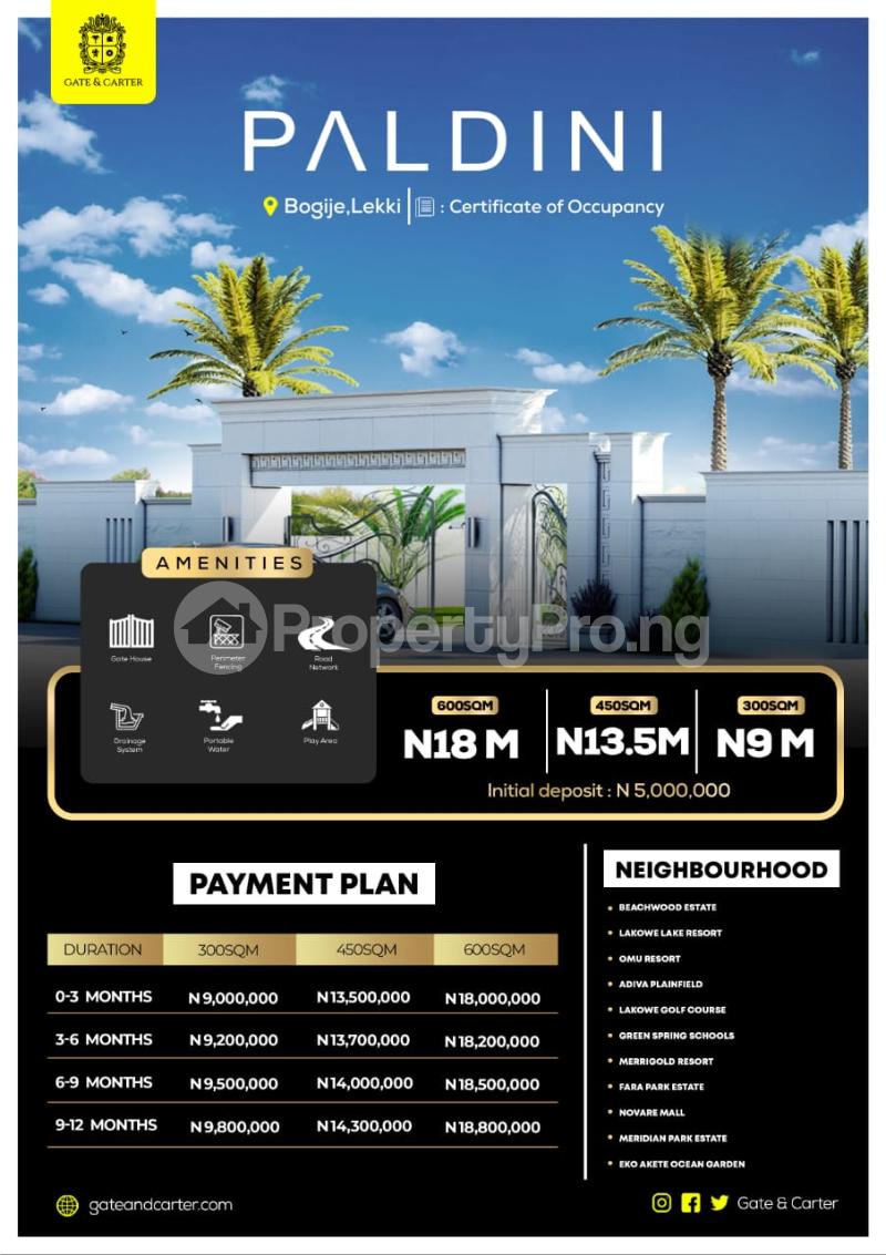 Land for sale   Bogije Sangotedo Lagos