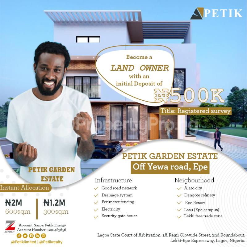 Land for sale Off Yewa Road, Epe. 15mins Drive From The Alaro City. Ibeju Lekki. Epe Lagos - 0