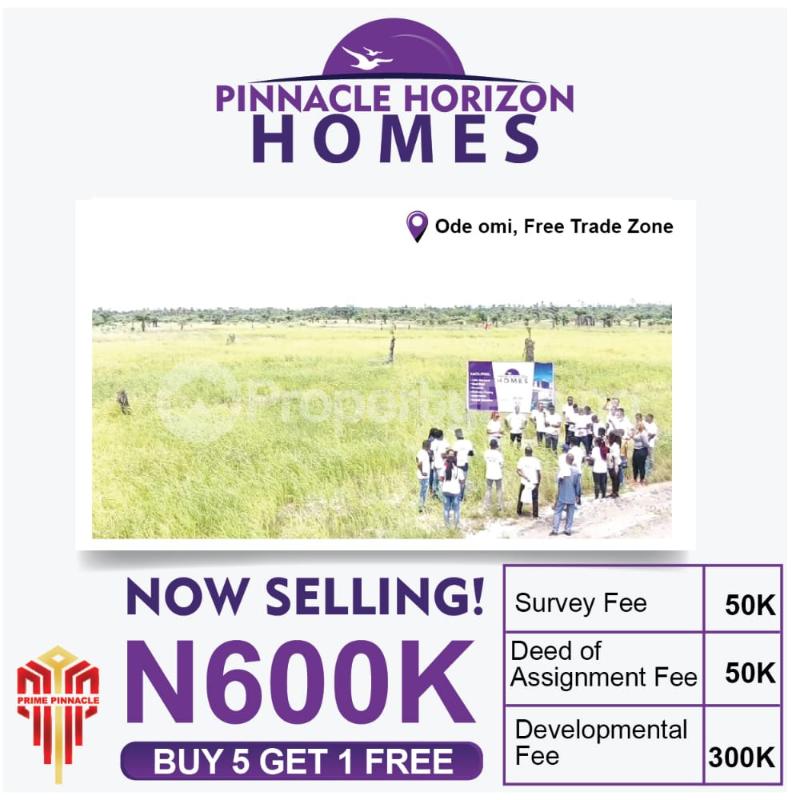 Land for sale Ode Omi. A Long Lekki Tropicana Resor,lekki.. Free Trade Zone Ibeju-Lekki Lagos