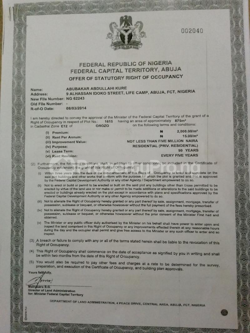 Land for sale Behind Federal Science Technical College Orozo Abuja - 2