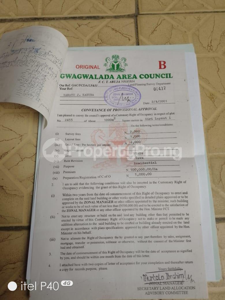 Land for sale Giri Layout 1 Gwagwalada Abuja