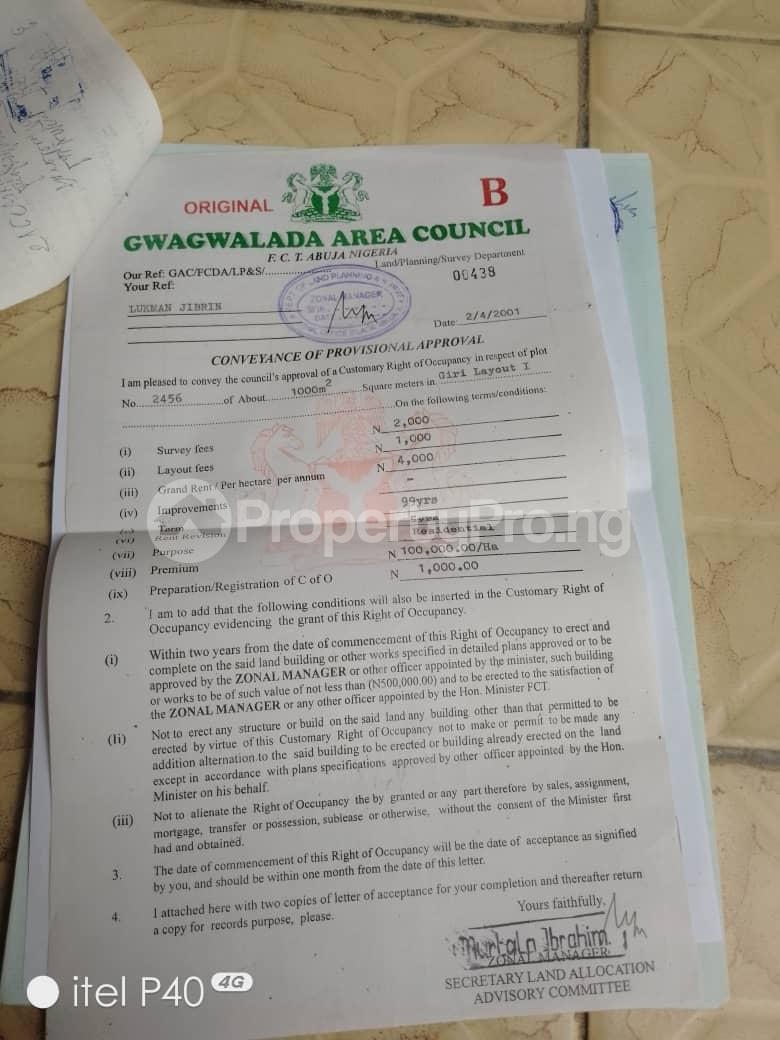 Land for sale Giri Layout 1 Gwagwalada Abuja