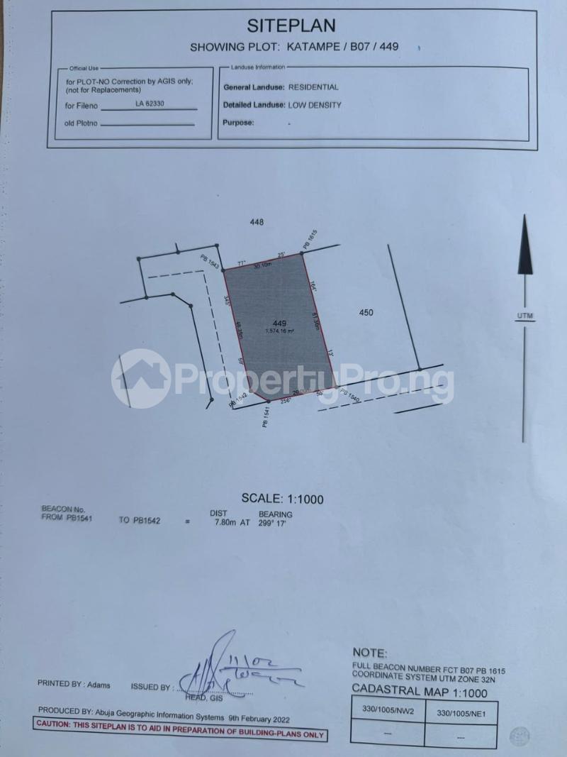Land for sale Katempe Main Katampe Main Abuja - 0