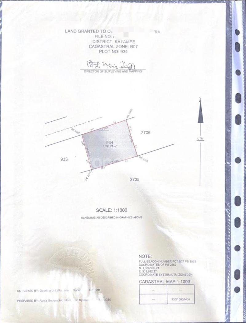 Land for sale By Paradise Estate Katampe Main Abuja
