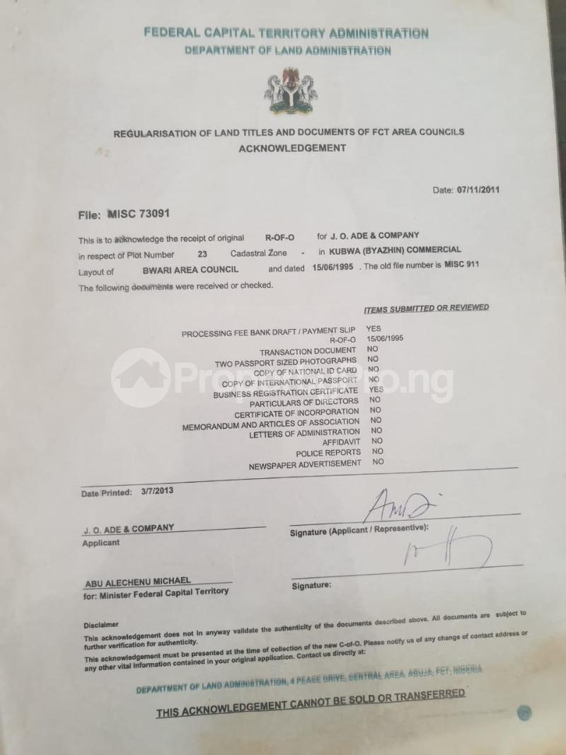 Land for sale Arab Road Kubwa Abuja