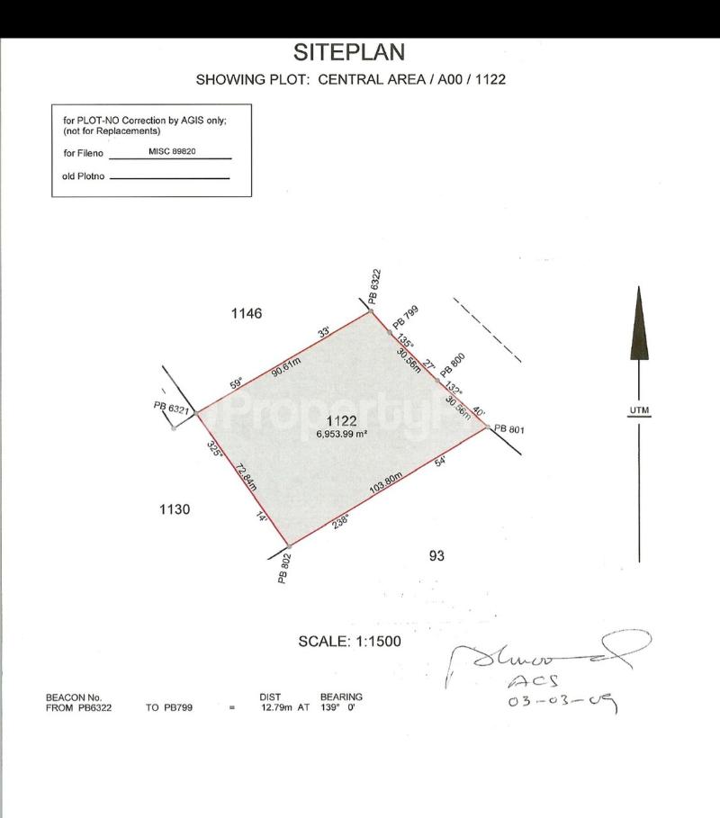 Land for sale Central Area Abuja