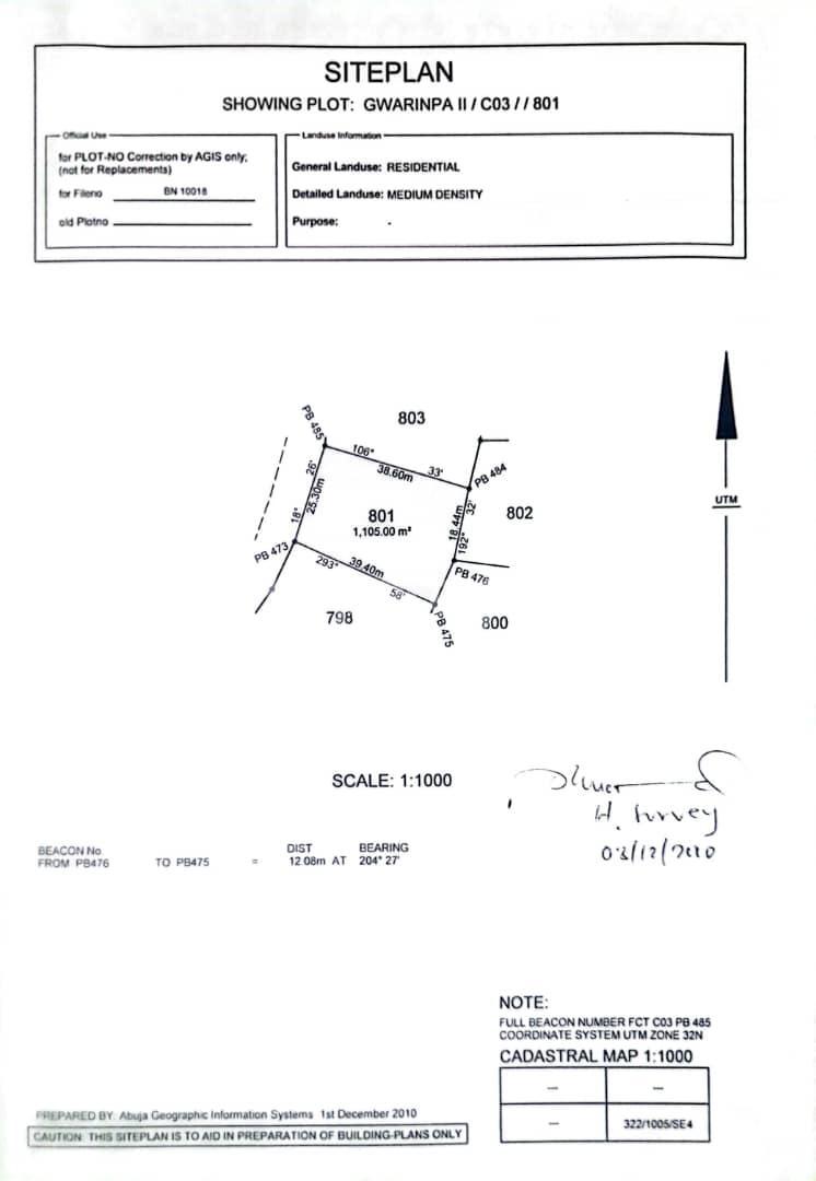 Land for sale Gwarinpa Abuja