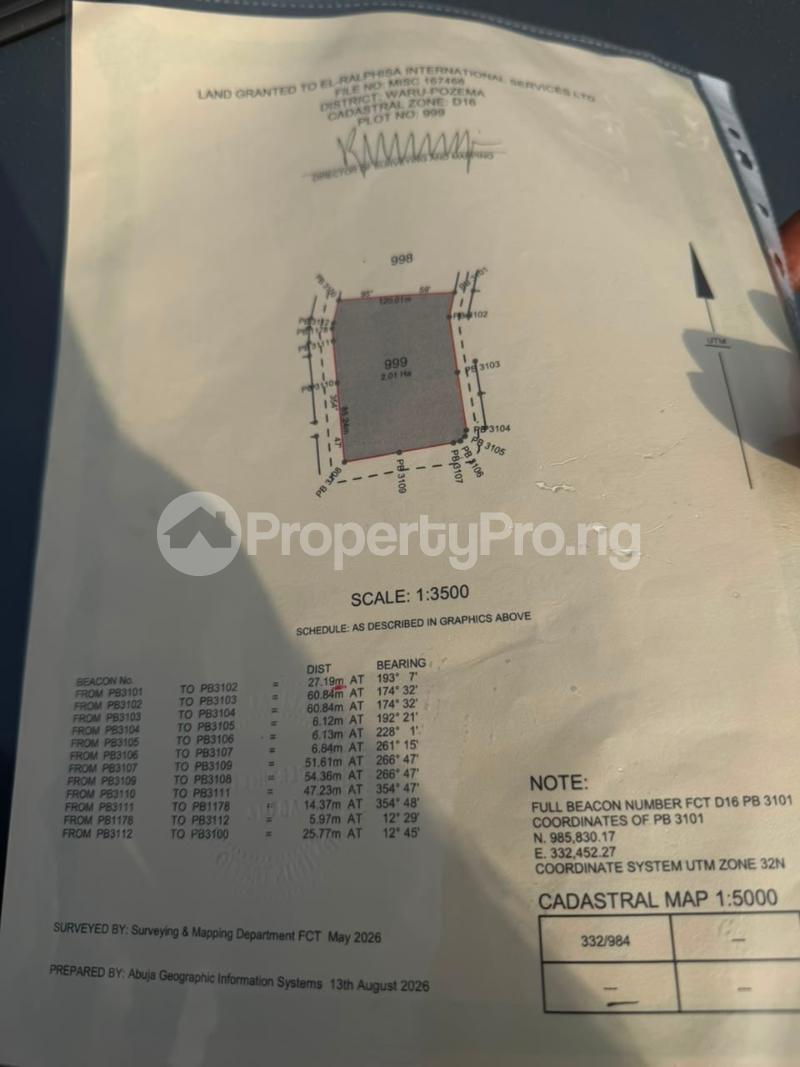 Land for sale Apo Waru Apo Abuja