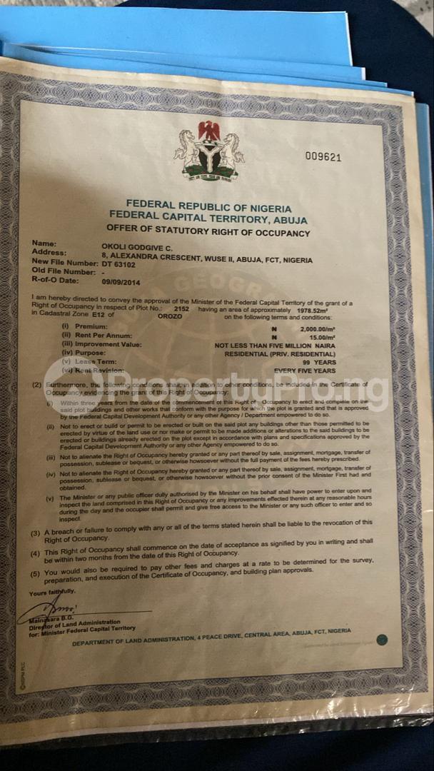 Land for sale Orozo Abuja