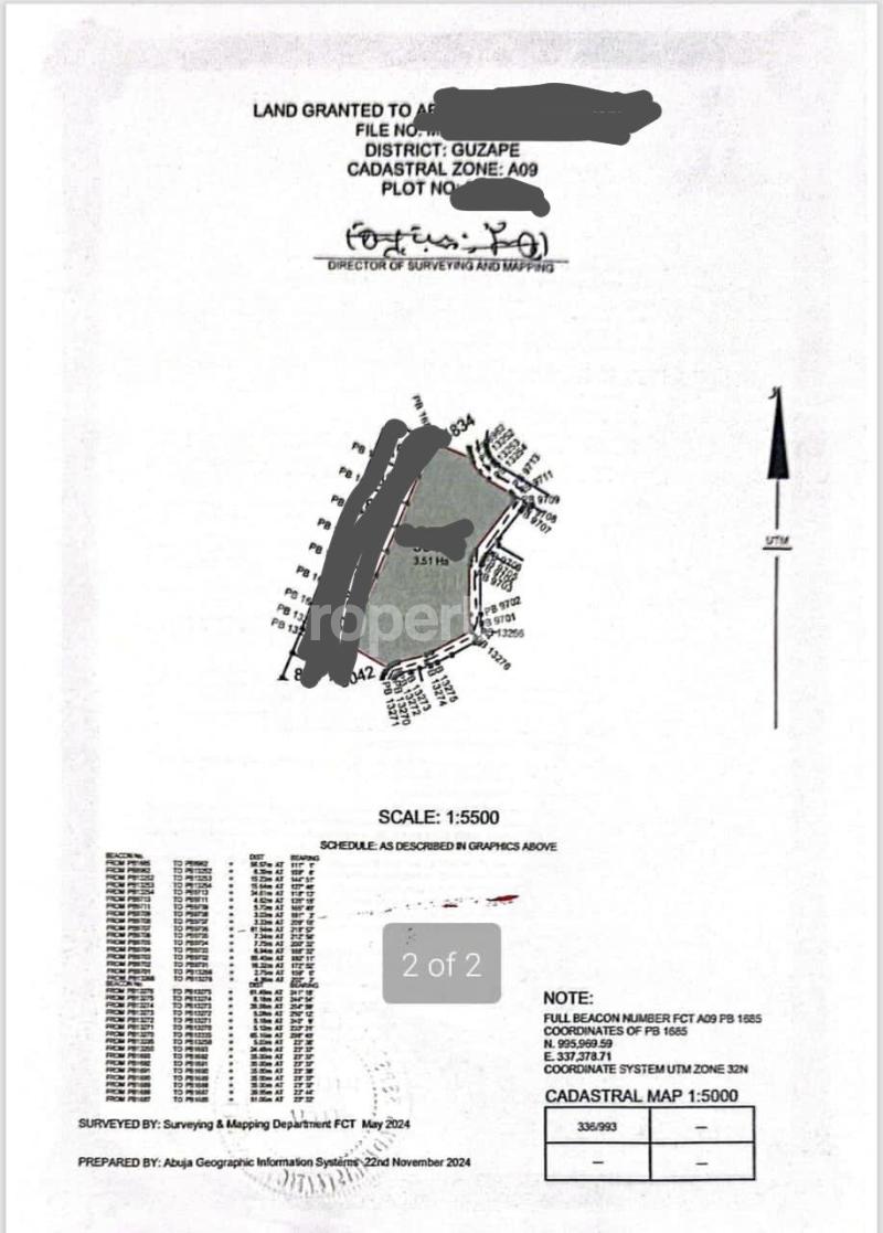 Land for sale Guzape Abuja