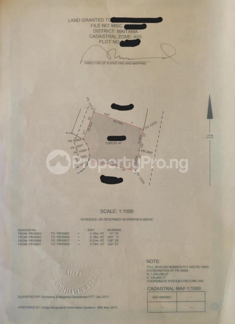 Land for sale Maitama Maitama Abuja