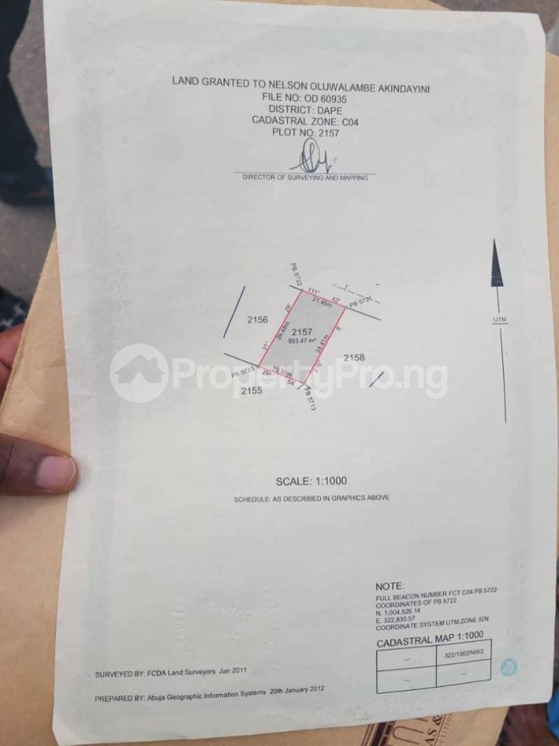 Land for sale Dape Abuja