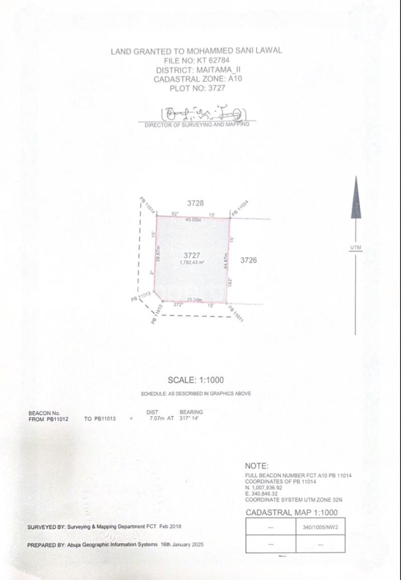 Land for sale Maitama Abuja
