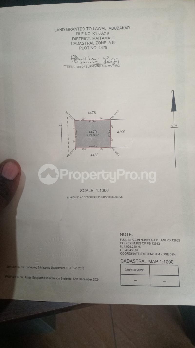 Land for sale Maitama 2 Mpape Abuja