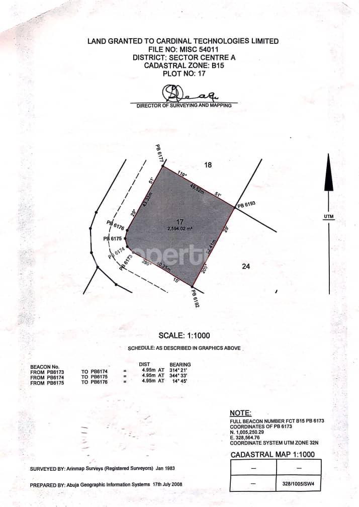 Land for sale Behind Becg Cash Wuse 2 Abuja