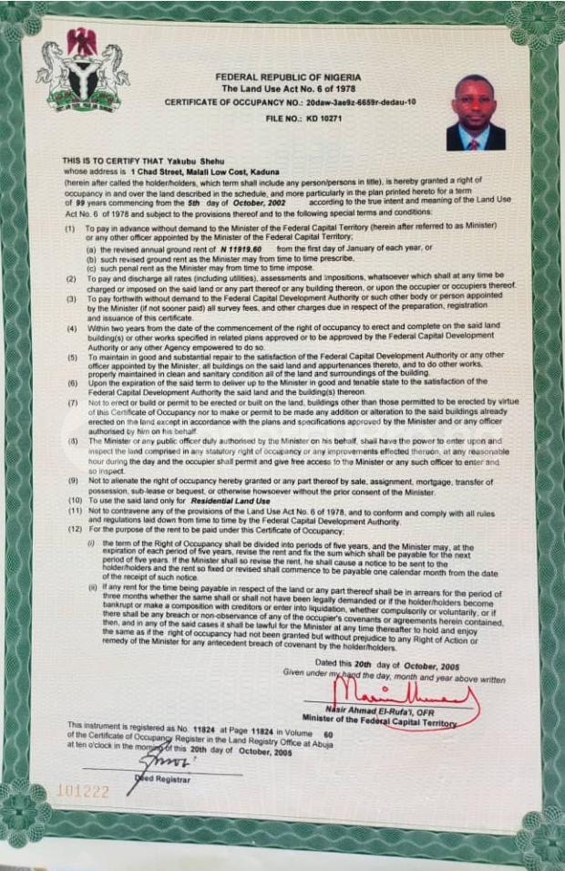 Land for sale Kaura (Games Village) Abuja