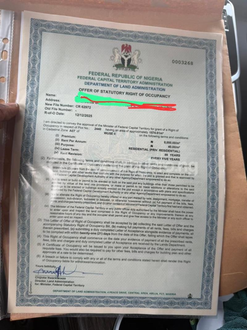 Land for sale Wuse 2 Abuja - 0