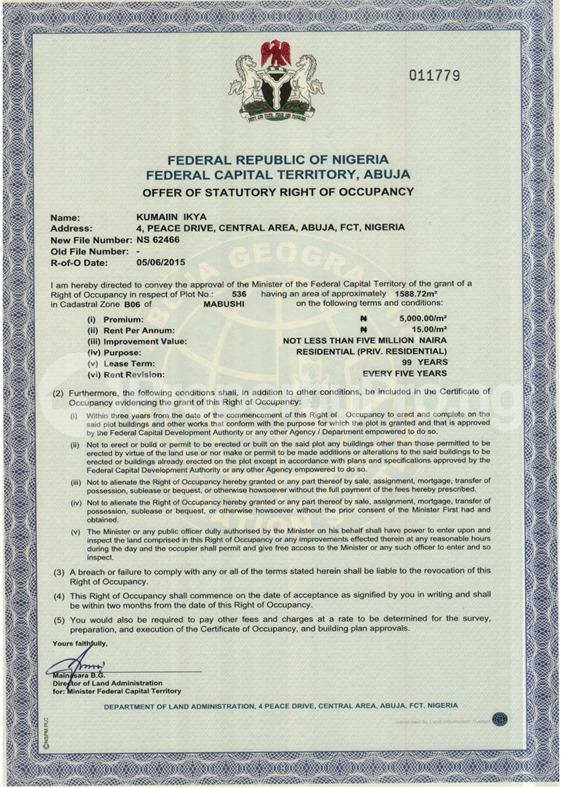 Land for sale Mabushi Abuja