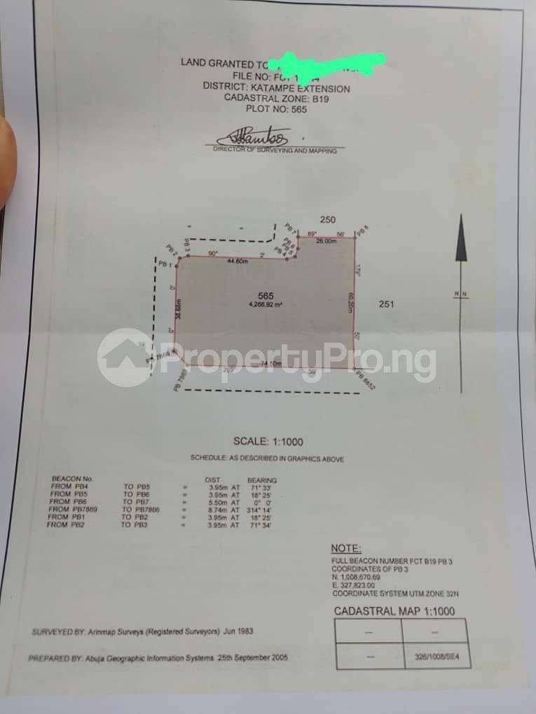 Land for sale Katampe Ext Abuja - 0