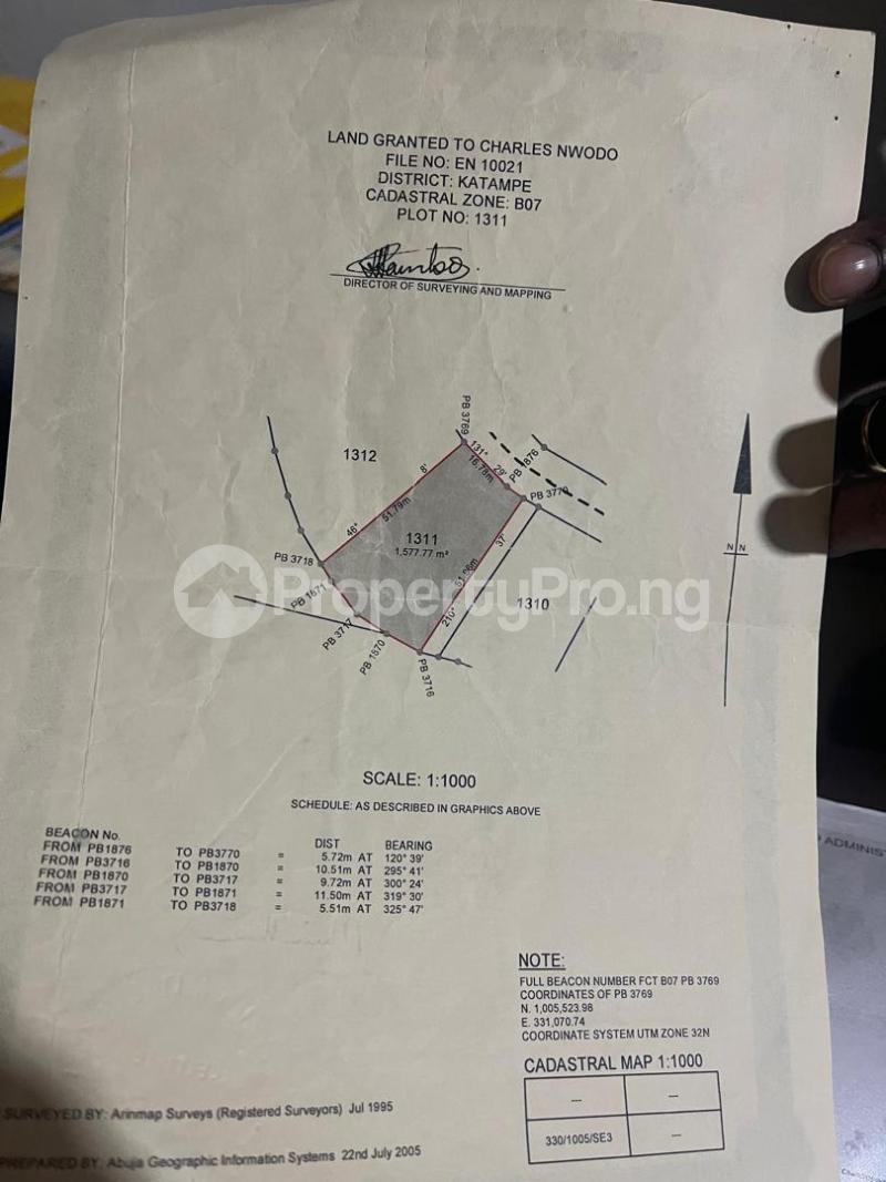 Land for sale Katampe Main Abuja