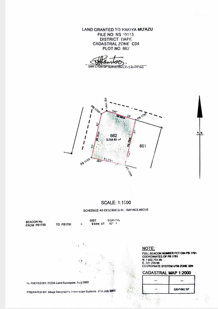 Land for sale Dape Abuja