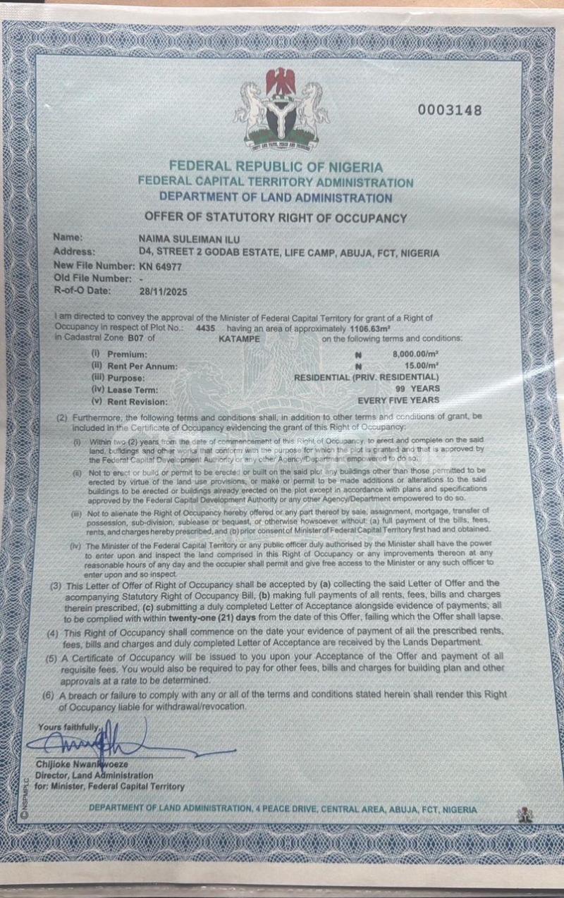 Land for sale Katampe Main Abuja - 0