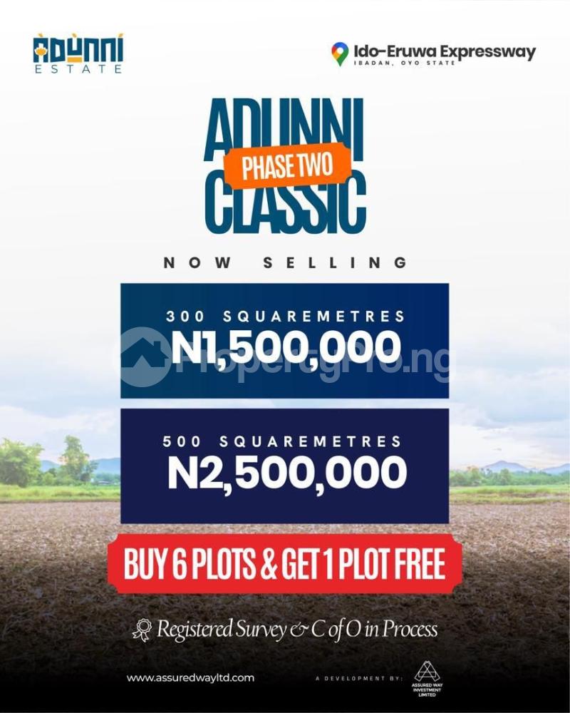 Land for sale Adunni Classic And Resort Estate Ido Ibadan Oyo