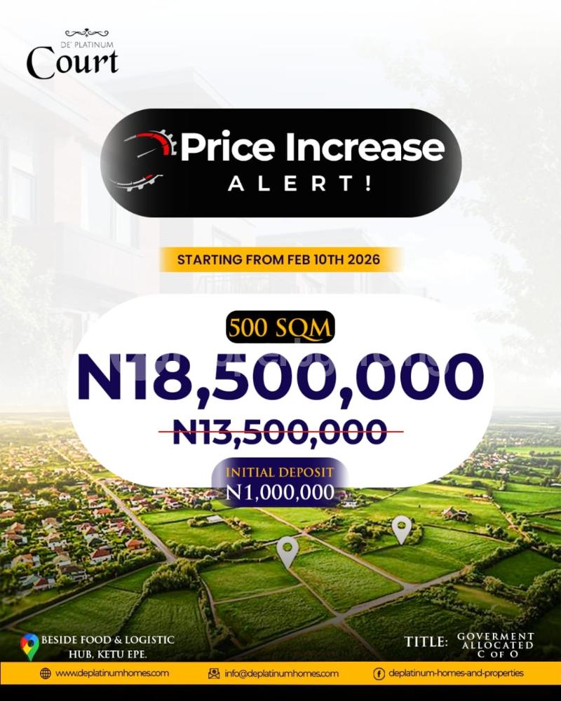 Land for sale De Platinum Court Ketu Epe, Ketu Lagos