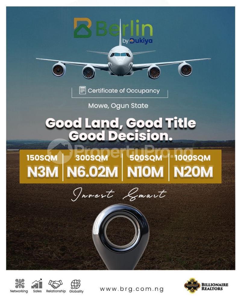 Land for sale Berlin Estate Mowe Obafemi Owode Ogun