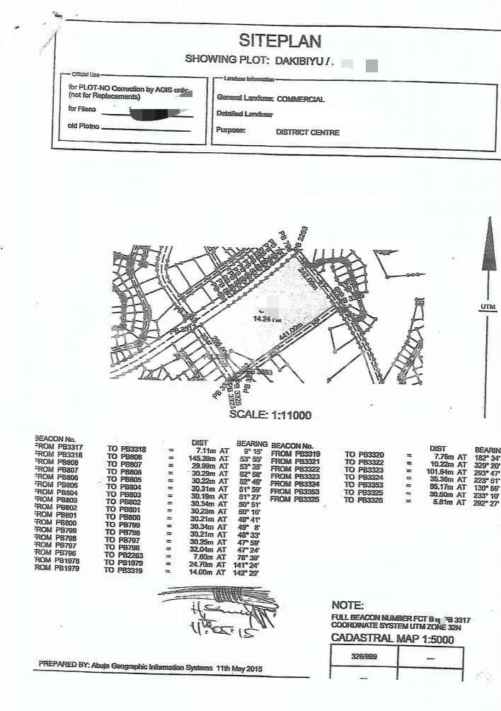 Land for sale Dakibiyu Abuja