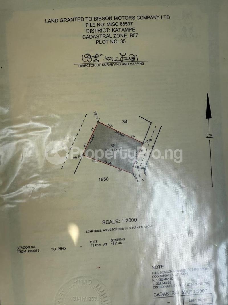 Land for sale Katampe Main Abuja