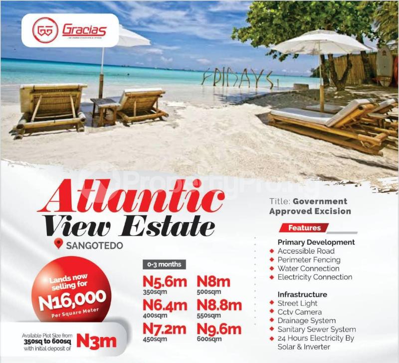 Land for sale Eti Osa Local Govt. Off Monastery Road, Lekki Sangotedo Ajah Lagos