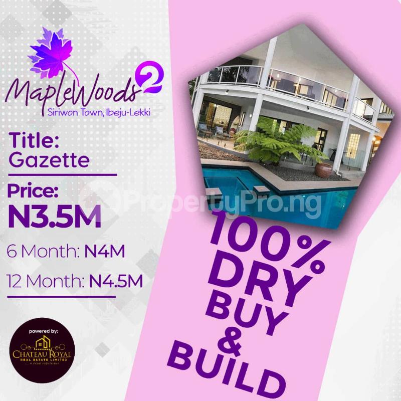 Land for sale Siriwon Town, Ibeju Lekki Ibeju-Lekki Lagos