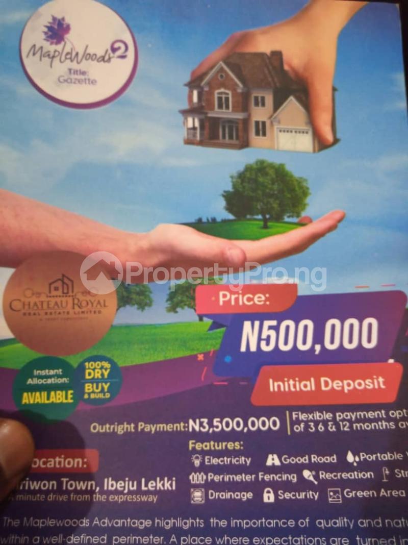 Land for sale Maplewood 2, Siriwon Town, Ibeju Lekki Ibeju-Lekki Lagos - 1