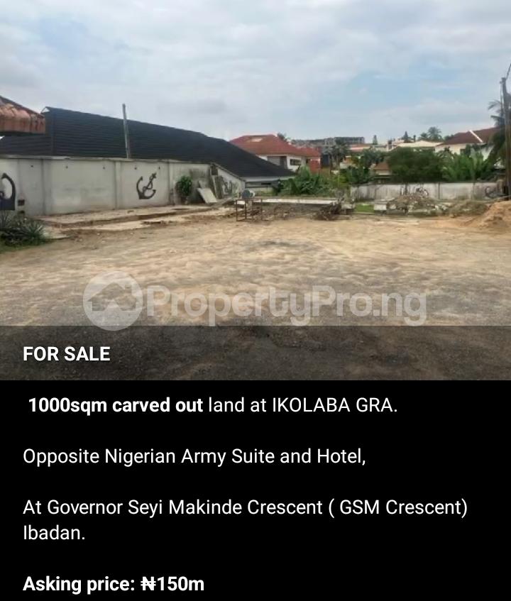 Land for sale Ikolaba Gra Ibadan Oyo
