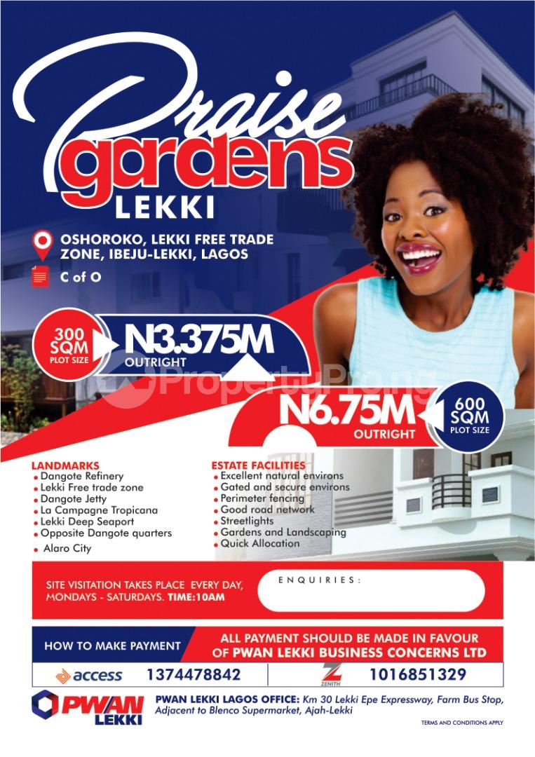 Land for sale Osoroko Town Along Lekki Free Trade Zone Free Trade Zone Ibeju-Lekki Lagos