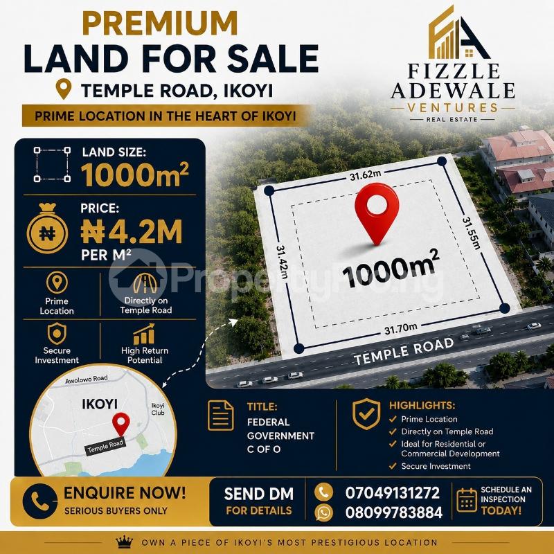 Land for sale Temple Road, Ikoyi Old Ikoyi Ikoyi Lagos