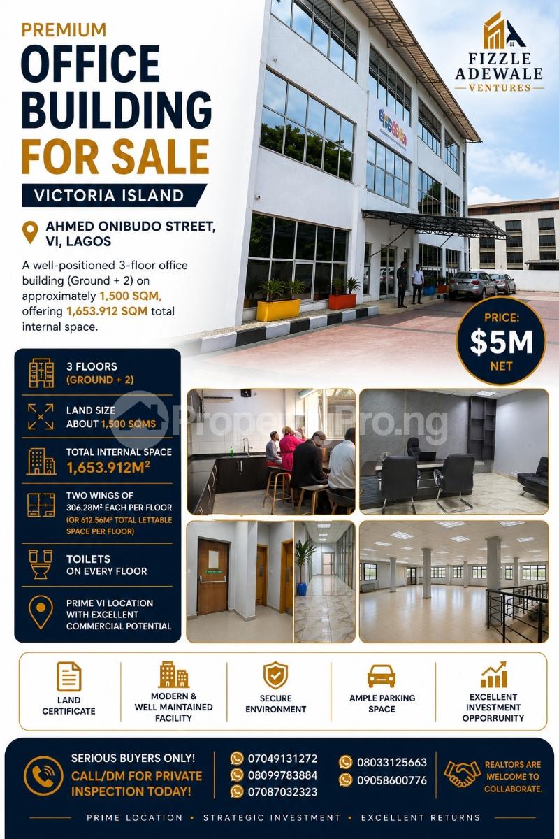 Commercial Property for sale Ahmed Onibudo Street, Victoria Island, Lagos Adeola Hopewell Victoria Island Lagos
