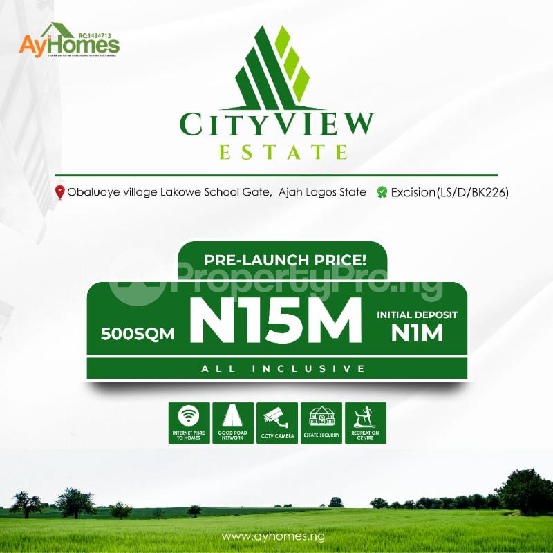 Land for sale City View Estate By Ayhomes ,obaluaye Lakowe Ajah Lagos