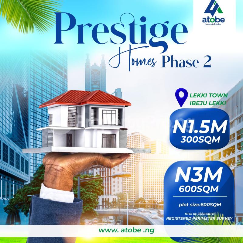 Land for sale Prestige Homes Phase 11, Lekki Town Opposite Dangote Jetty Free Trade Zone Ibeju-Lekki Lagos
