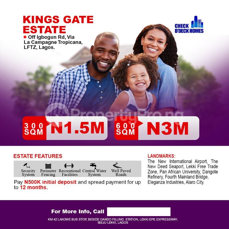Land for sale LaCampaigne Tropicana Ibeju-Lekki Lagos - 1