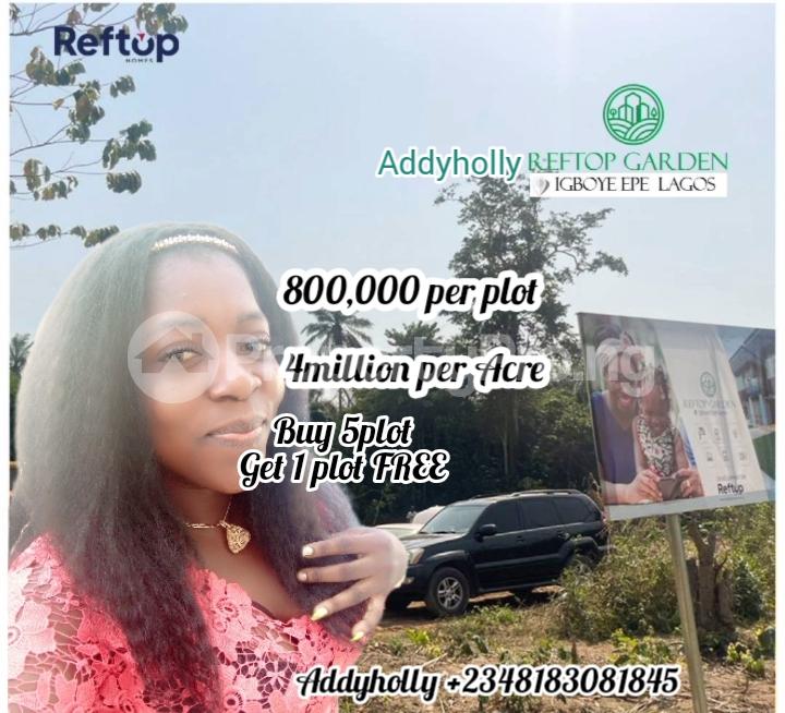 Land for sale Addyholly Reftop Estate Igboye Epe Epe Lagos