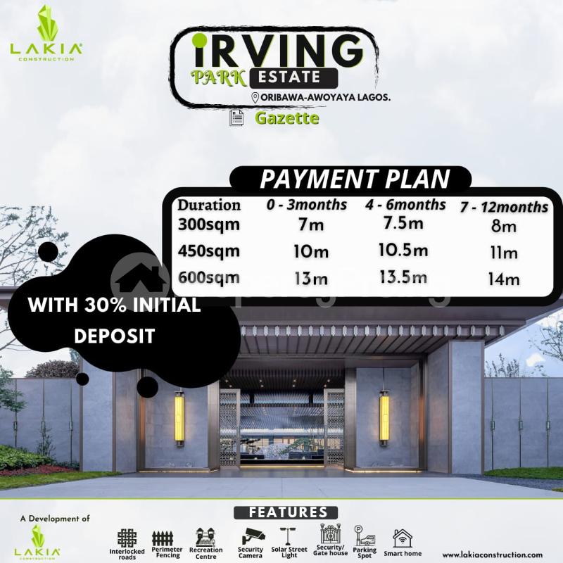 Land for sale Awoyaya Oribanwa Ibeju-Lekki Lagos