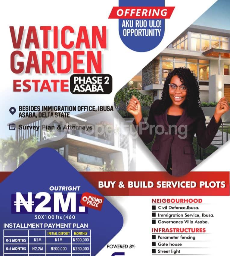 Land for sale The Estate Is Located Right Behind The Asaba Airport And Besides Immigration Office Ibusa Asaba Asaba Delta