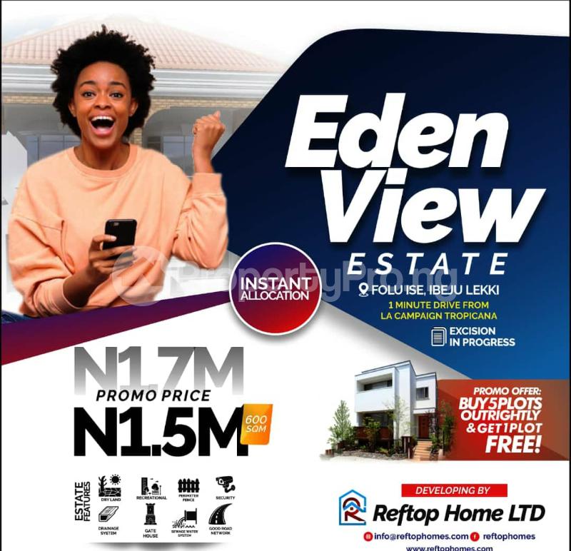 Land for sale This Estate Is Right In Eden View Estate Folu Ise Ibeju Lekki Lekki Phase 2 Lekki Lagos