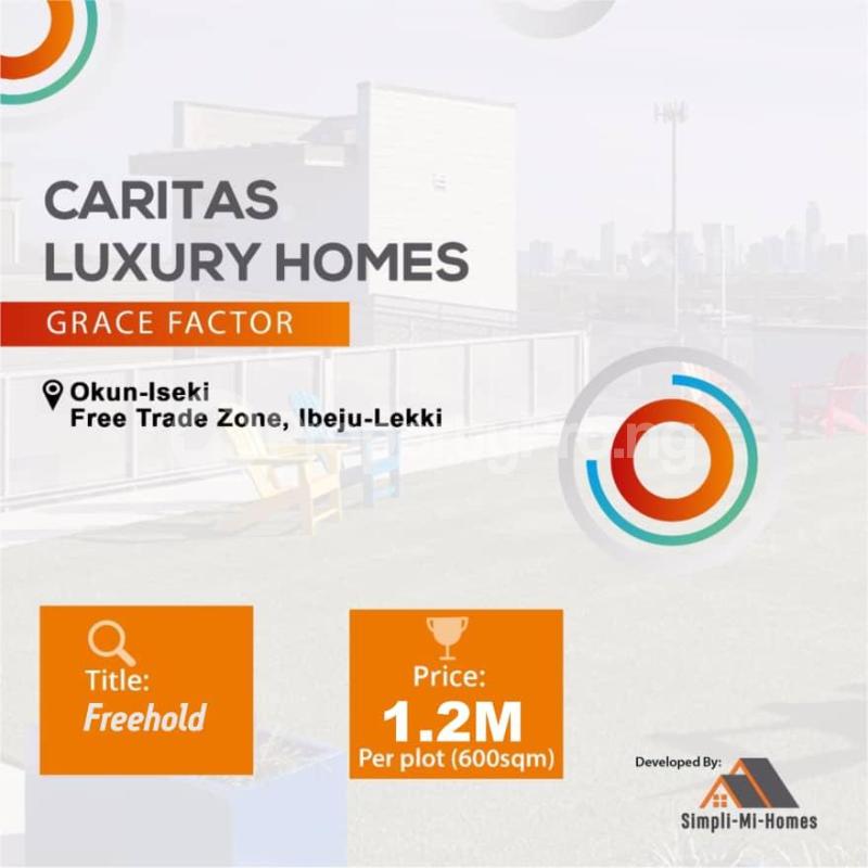 Land for sale Caritas Luxury Homes. This Is Located At Okun Iseki Free Trade Zone, Ibeju Lekki Free Trade Zone Ibeju-Lekki Lagos