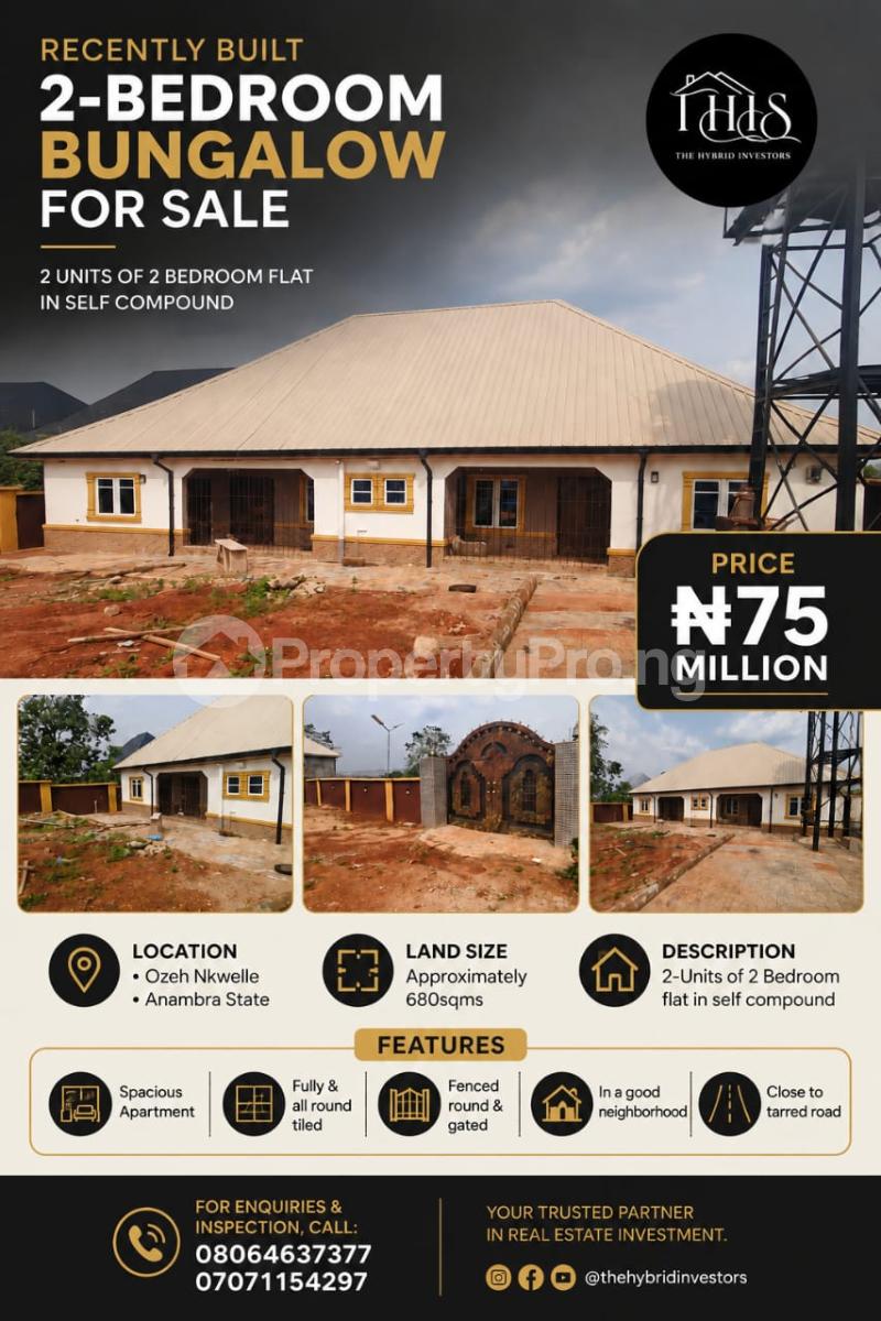 2 bedroom House for sale Ozeh Nkwelle Oyi Anambra