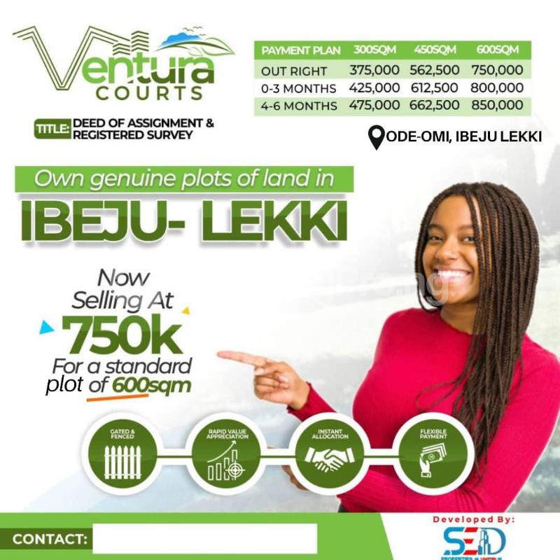 Land for sale Oke Imedun Village Free Trade Zone Ibeju-Lekki Lagos