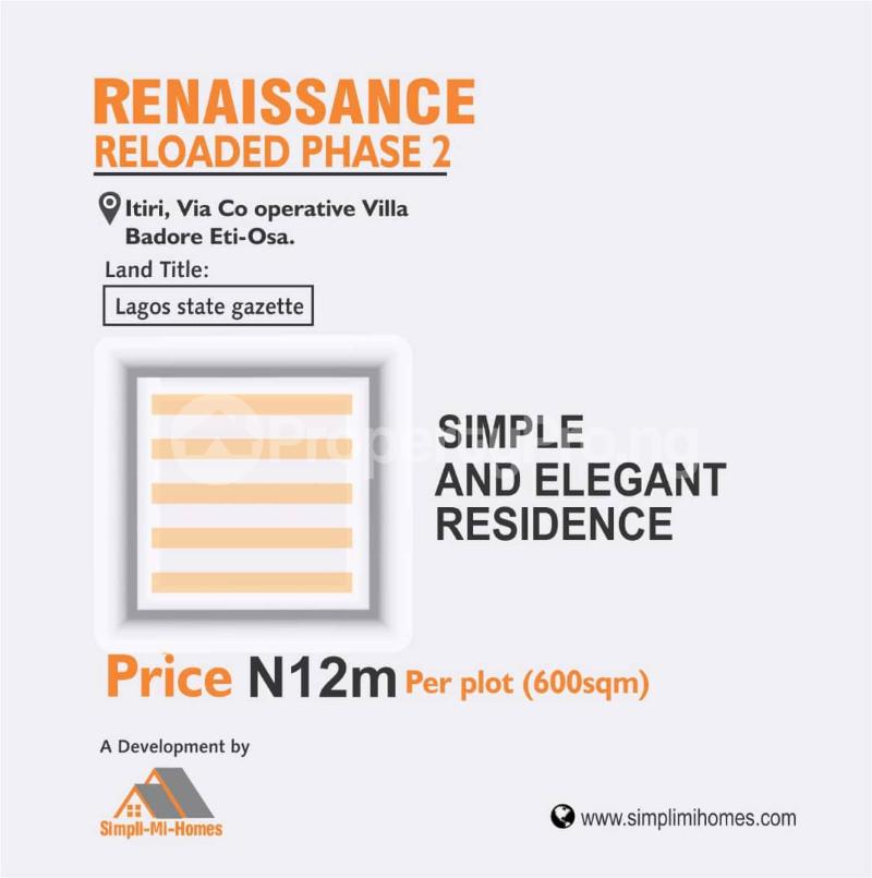 Land for sale Itiri/co Operative Villa Badore Epe Road Epe Lagos - 1